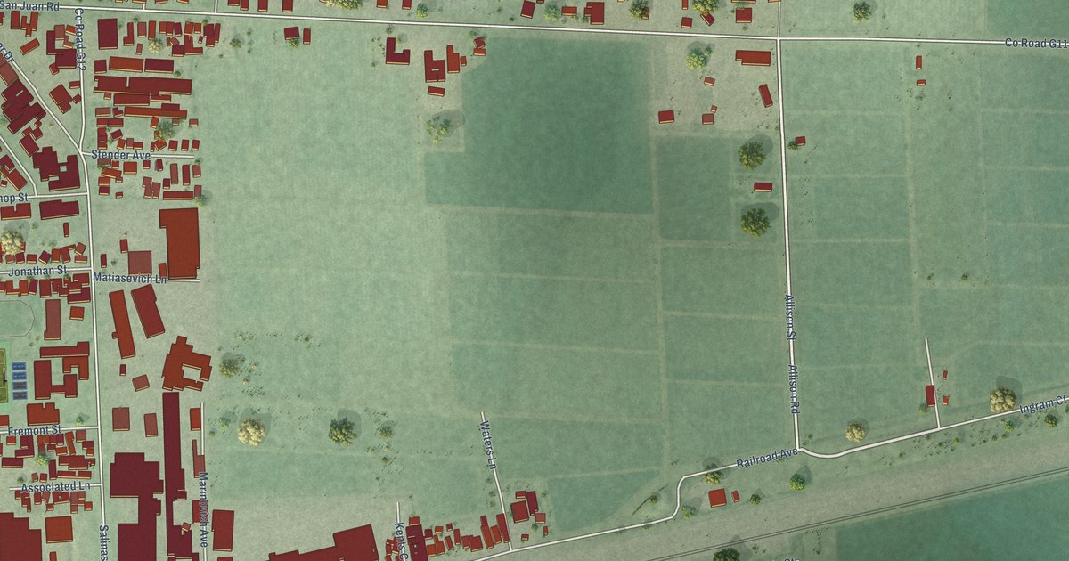 Map of Pajaro, California in 2026