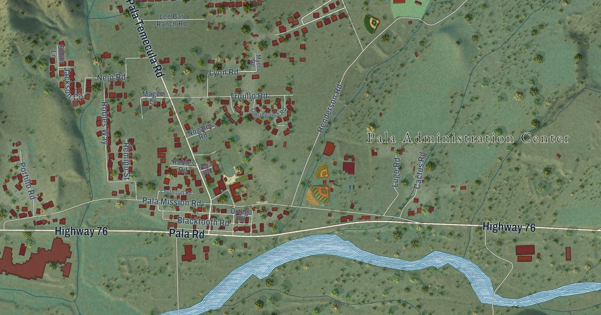 Map of Pala, California in 2026