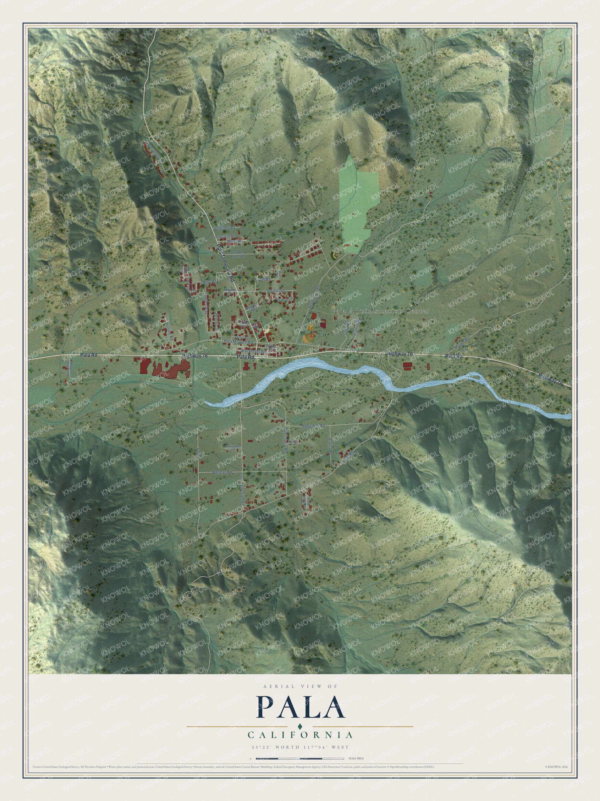 Watermarked full-map preview of Pala, California