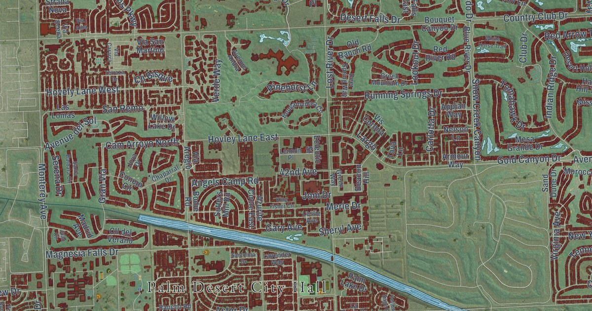 Map of Palm Desert, California in 2026