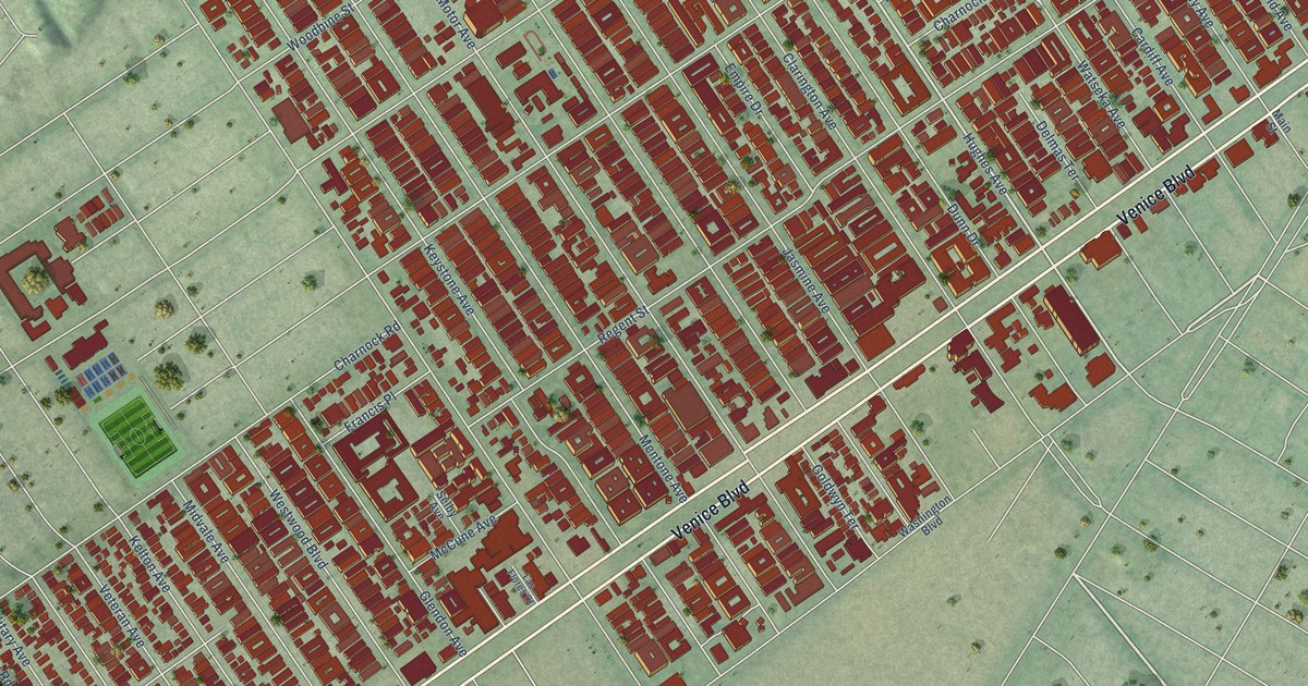 Map of Palms, California in 2026