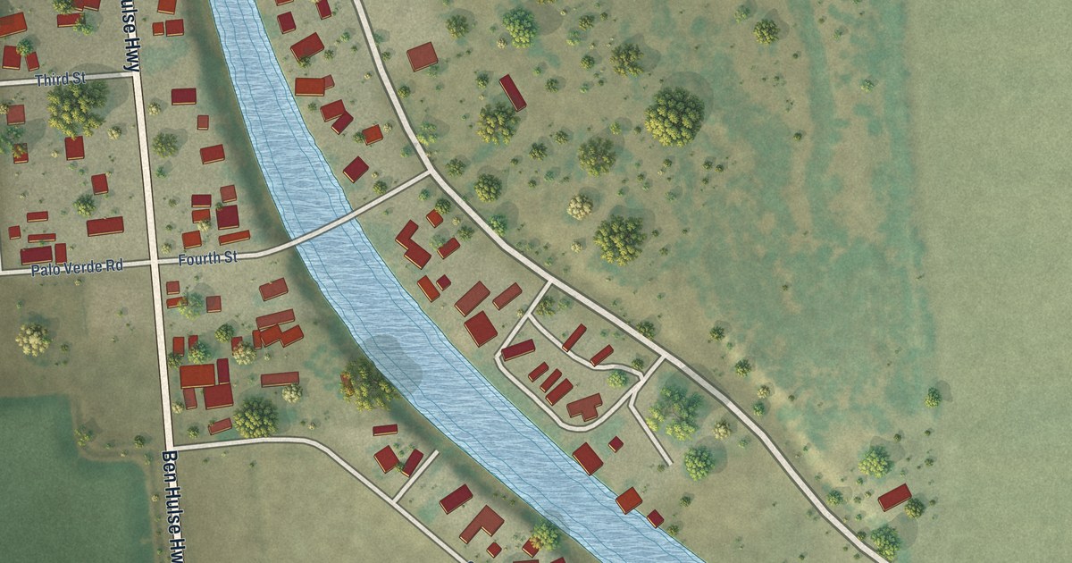 Map of Palo Verde, California in 2026