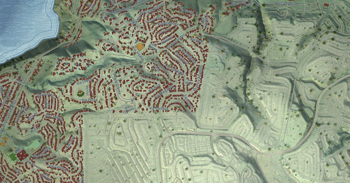 Map of Palos Verdes Estates, California in 2026