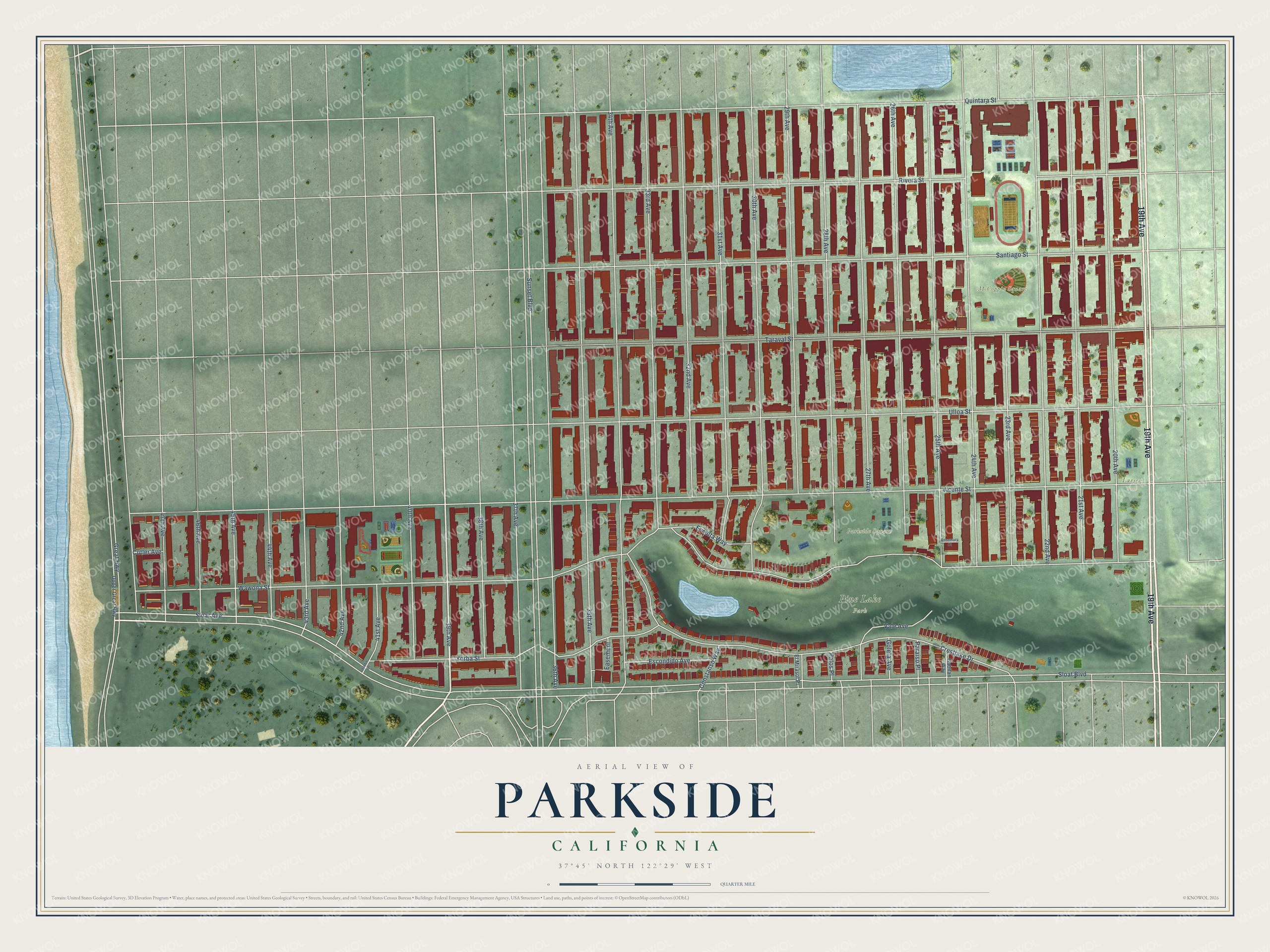 Watermarked full-map preview of Parkside, California