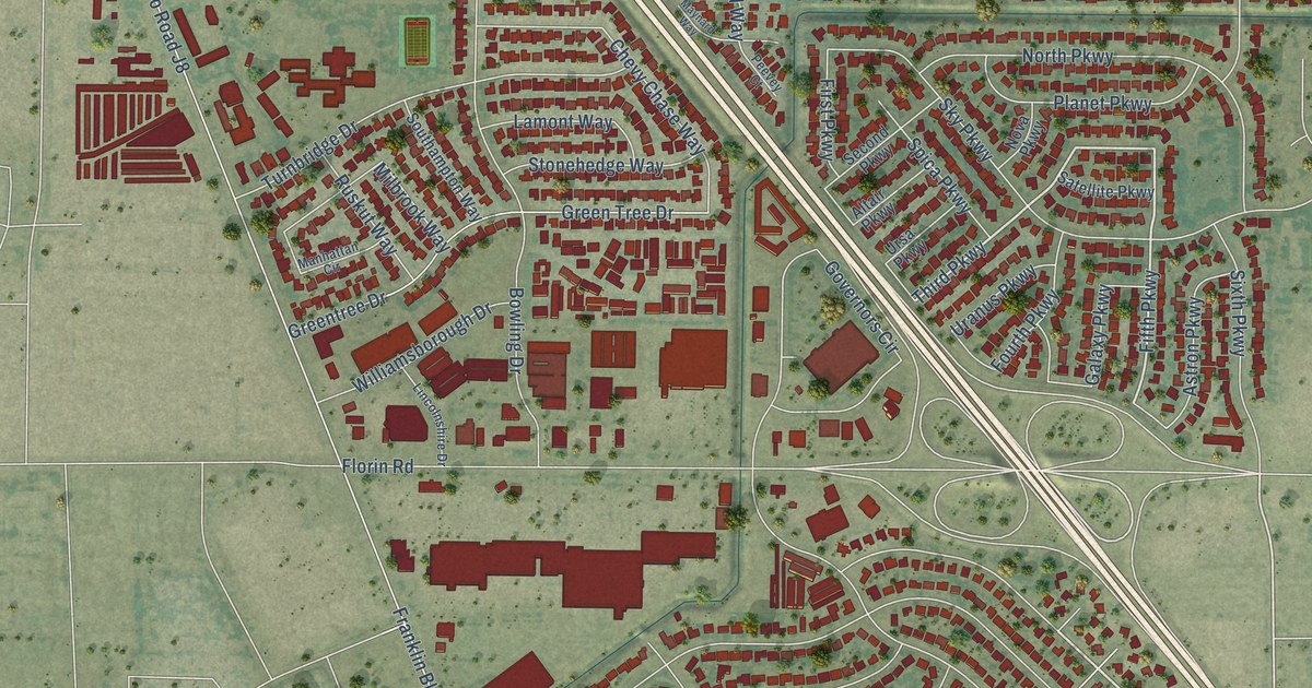Map of Parkway, California in 2026
