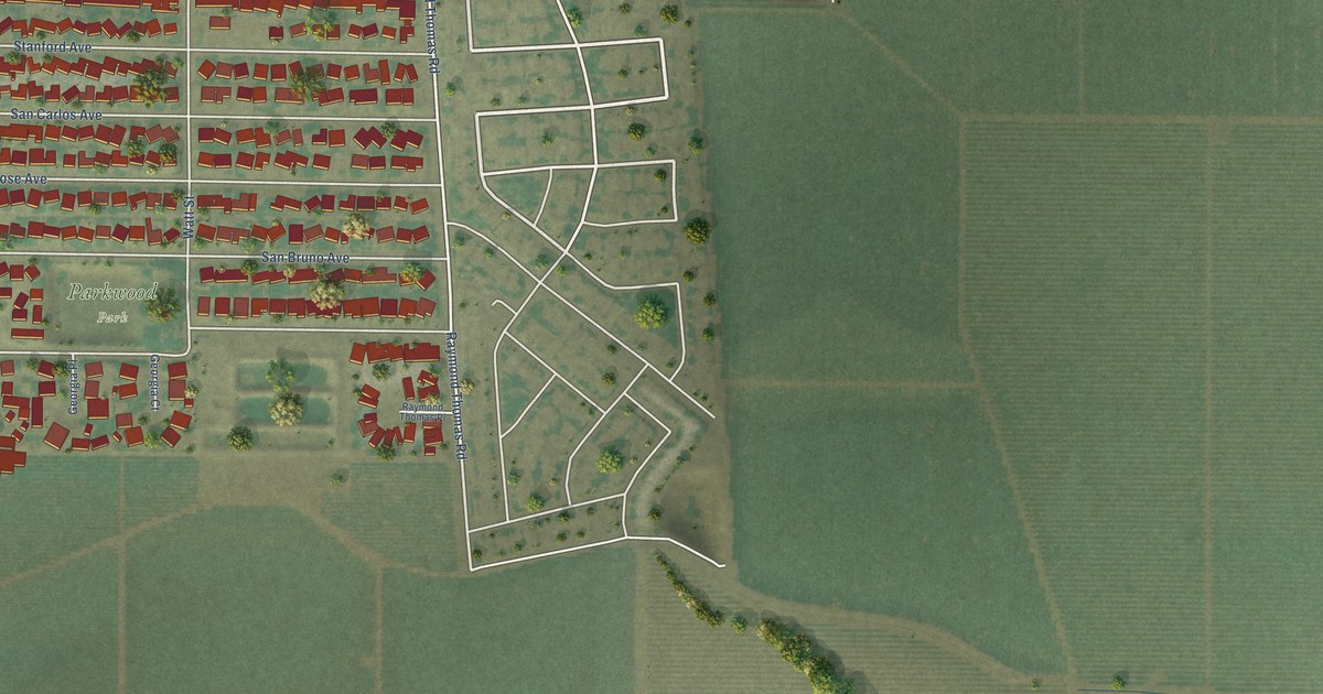 Map of Parkwood, California in 2026