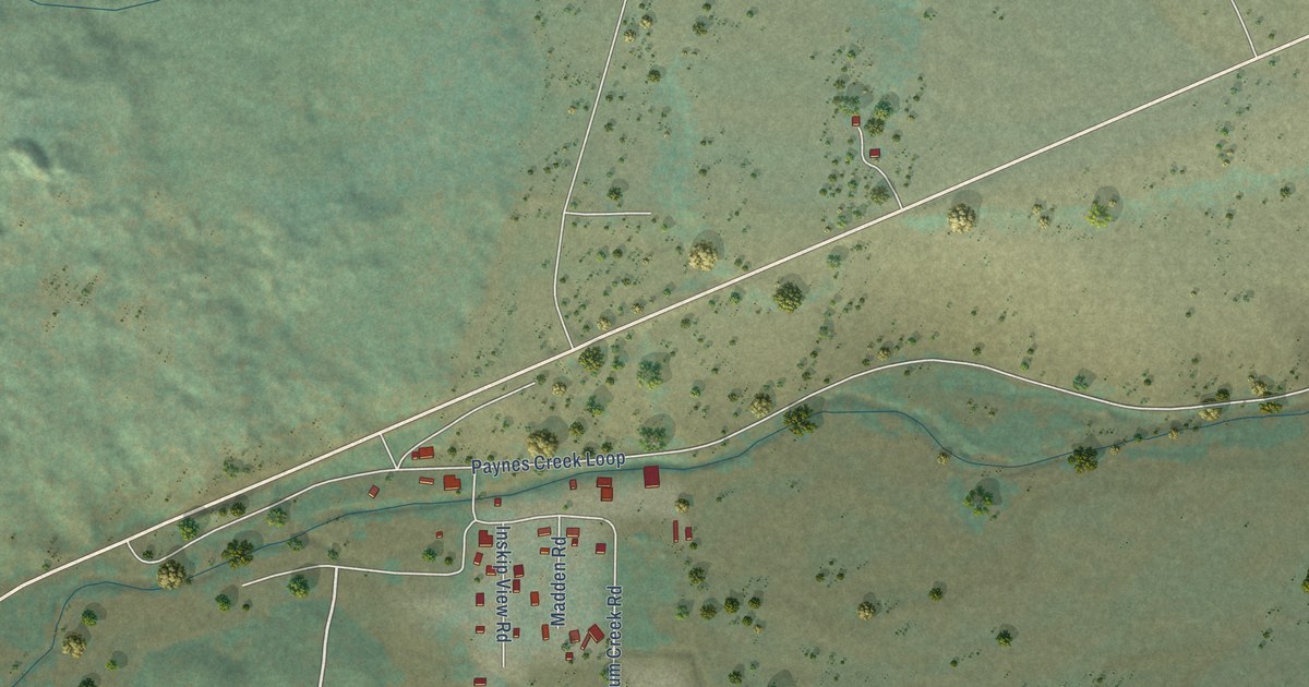 Map of Paynes Creek, California in 2026