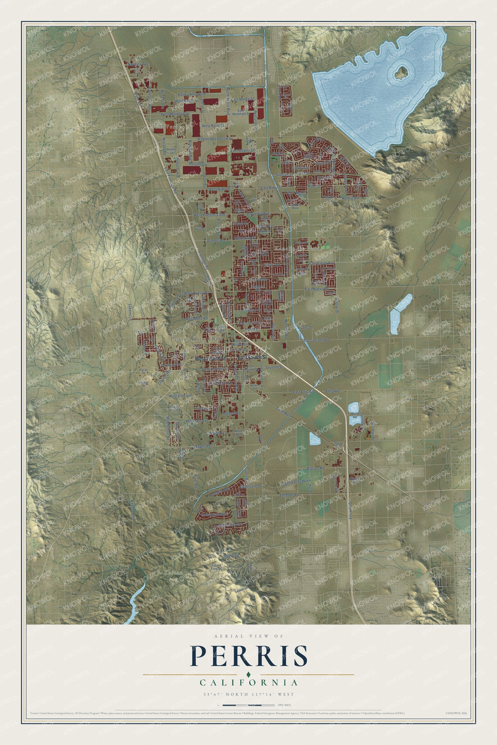 Watermarked full-map preview of Perris, California