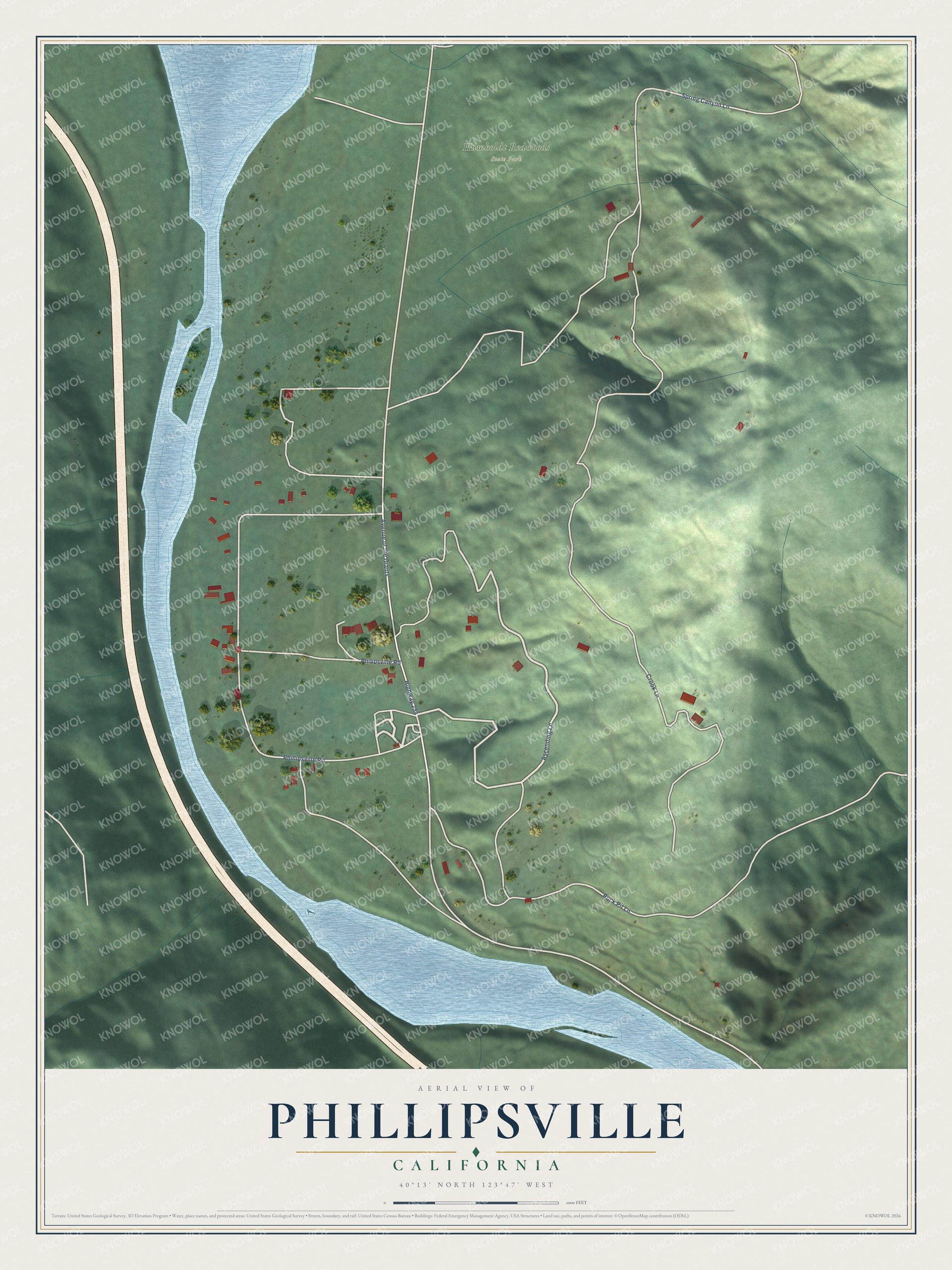 Watermarked full-map preview of Phillipsville, California