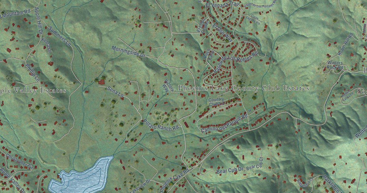 Map of Phoenix Lake, California in 2026