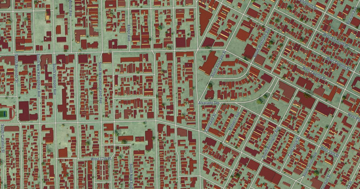 Map of Pico-Union, California in 2026