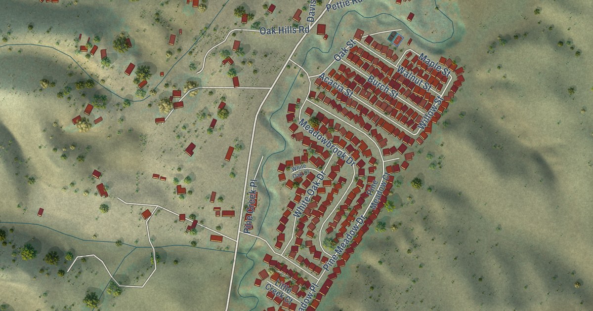 Map of Pine Canyon, California in 2026