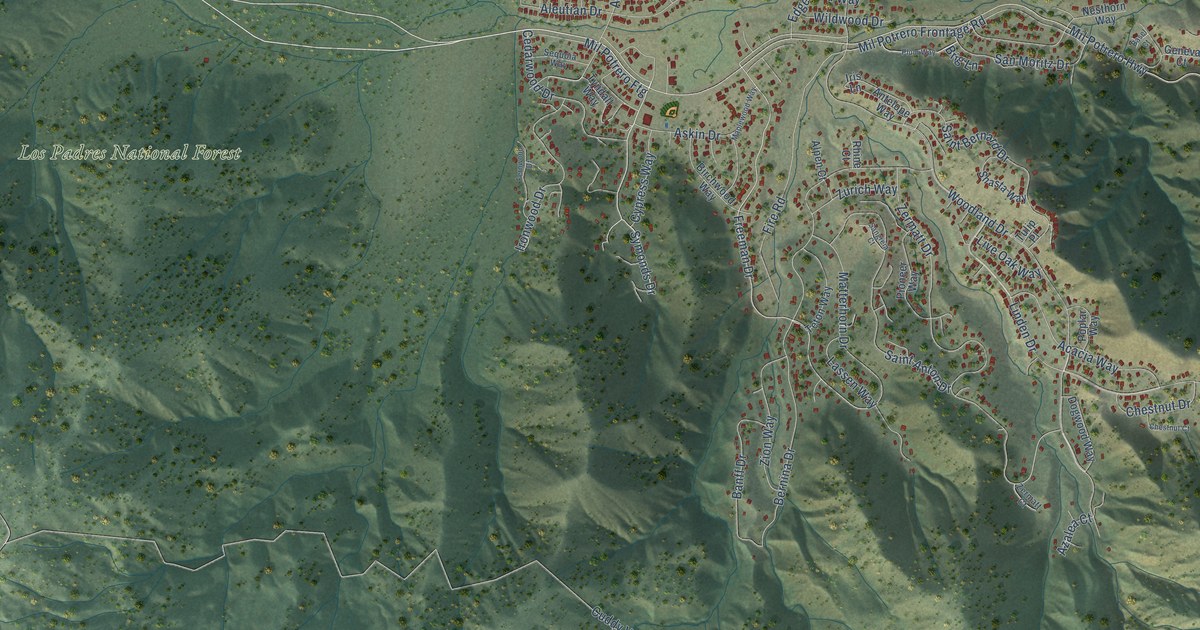 Map of Pine Mountain Club, California in 2026