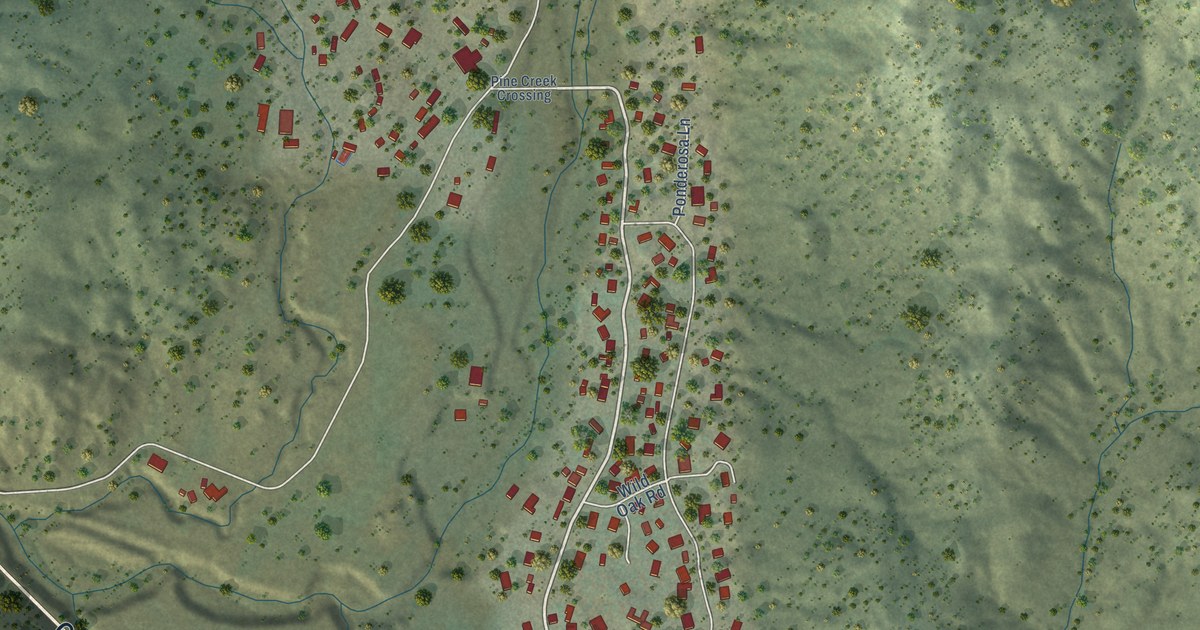 Map of Pine Valley, California in 2026