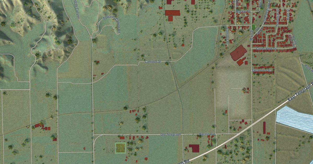 Map of Piru, California in 2026