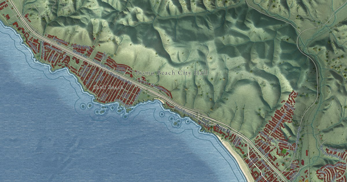 Map of Pismo Beach, California in 2026
