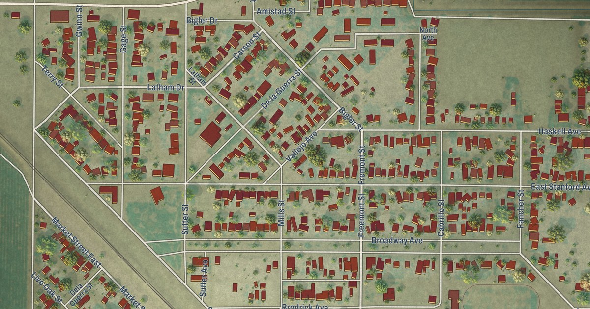 Map of Planada, California in 2026