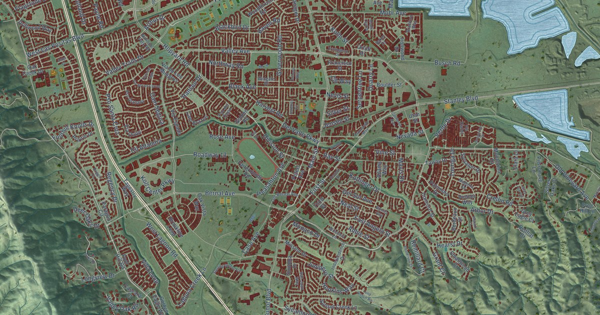 Map of Pleasanton, California in 2026