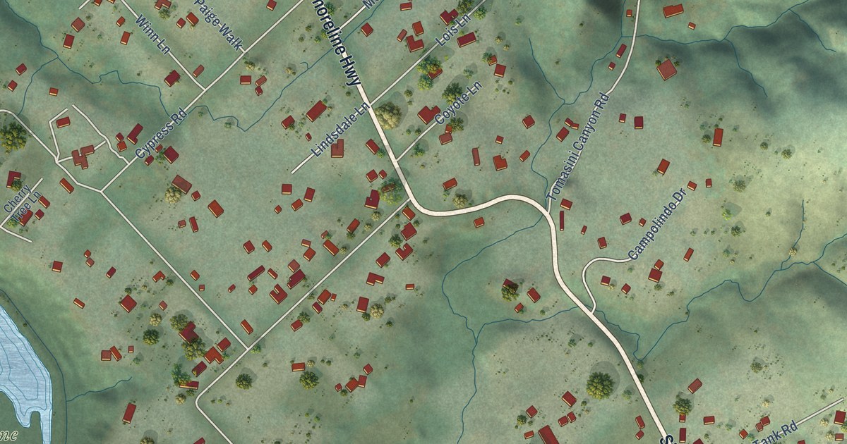 Map of Point Reyes Station, California in 2026