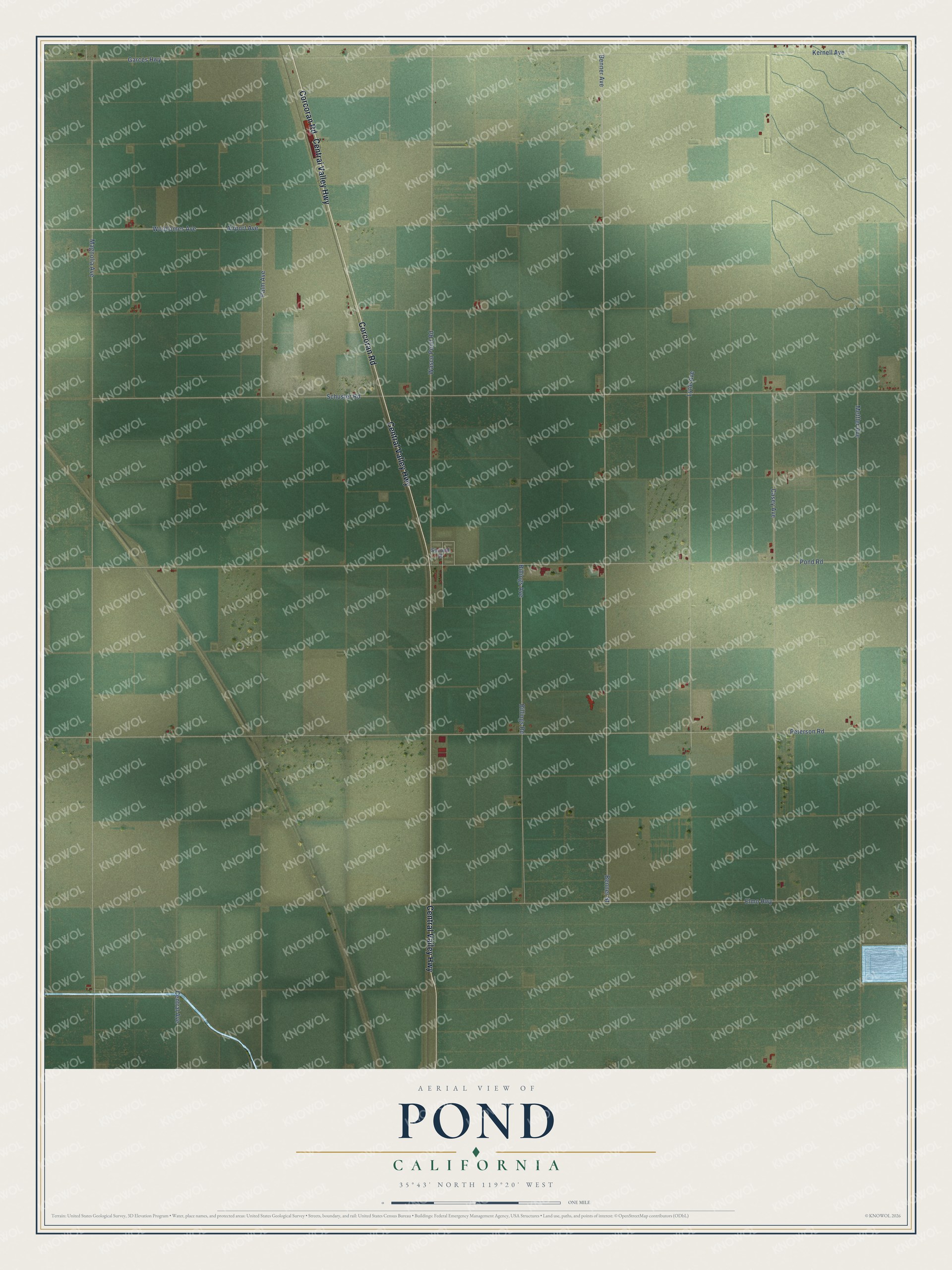 Watermarked full-map preview of Pond, California