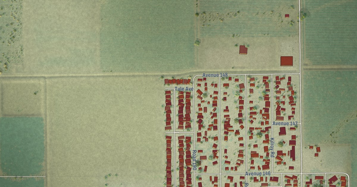 Map of Poplar-Cotton Center, California in 2026