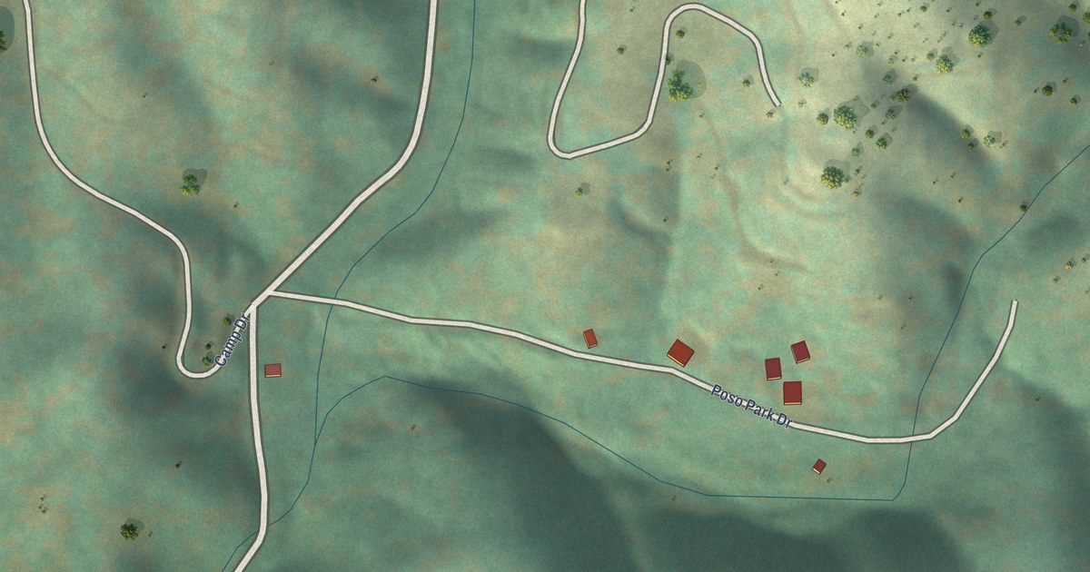Map of Poso Park, California in 2026