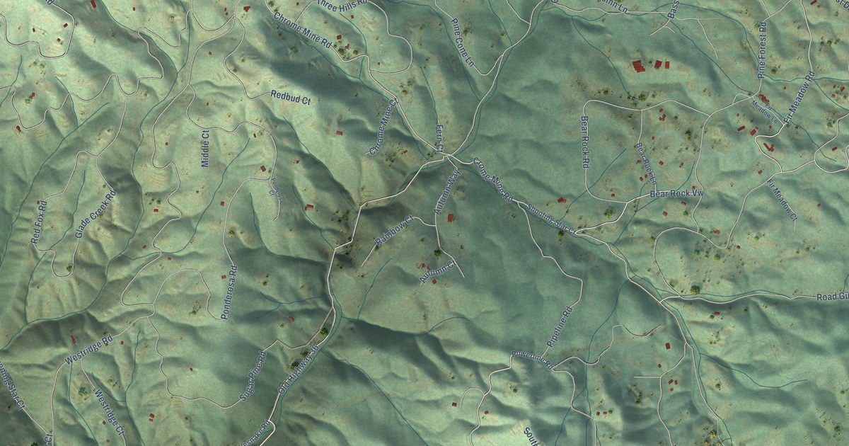 Map of Post Mountain, California in 2026