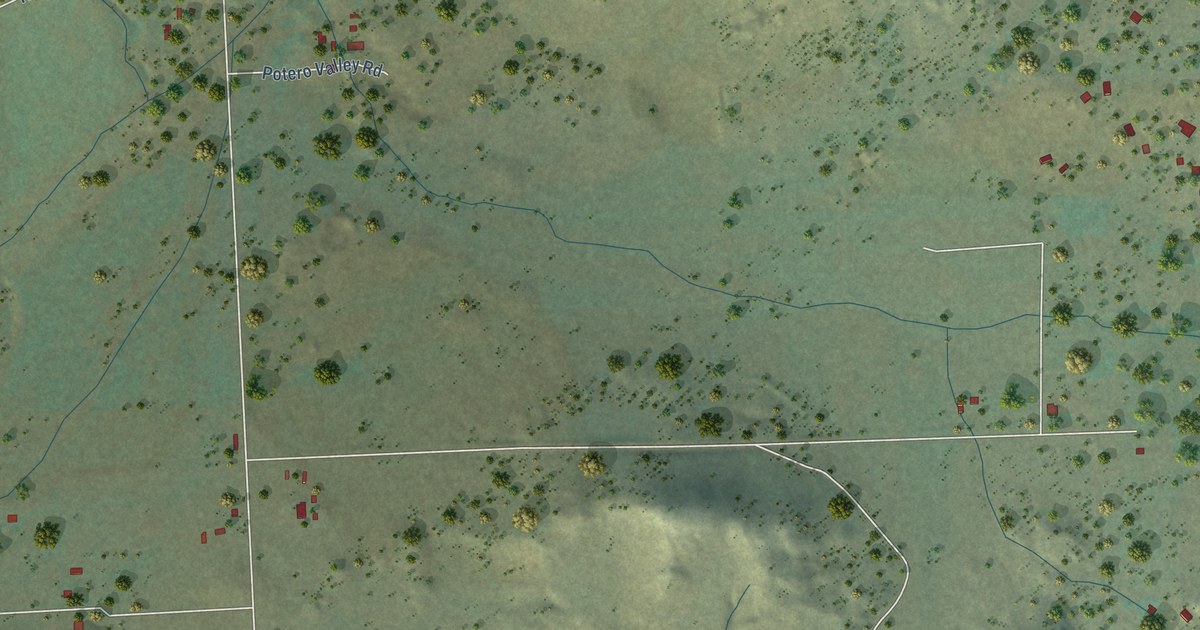 Map of Potrero, California in 2026