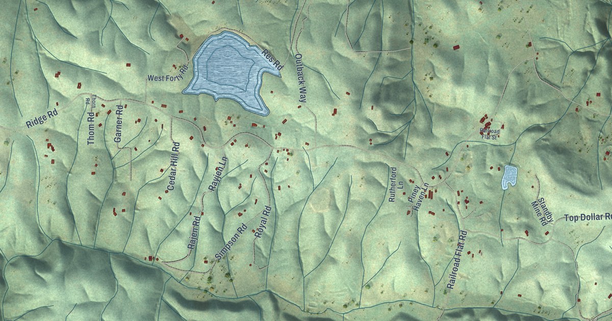 Map of Rail Road Flat, California in 2026