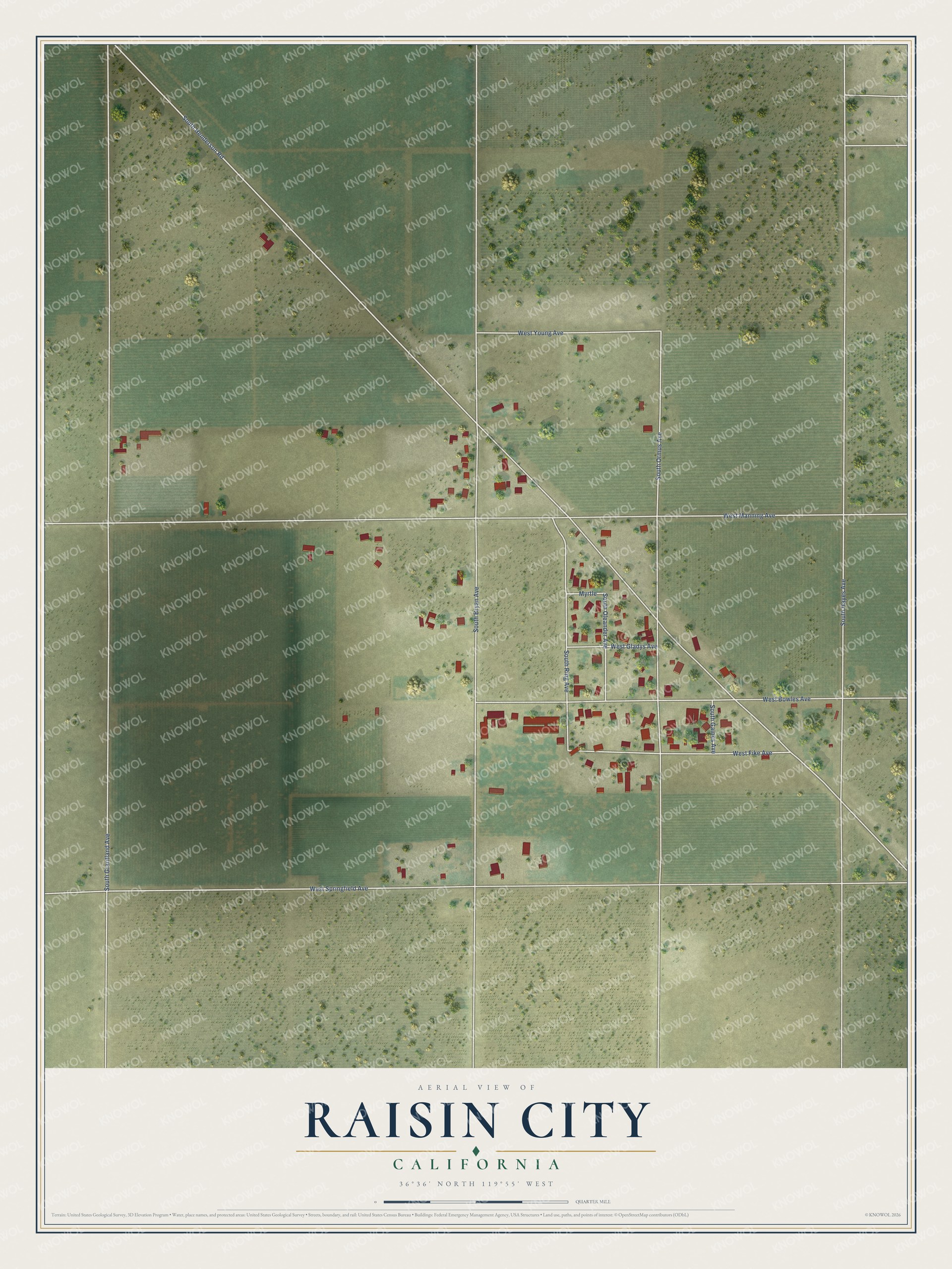 Watermarked full-map preview of Raisin City, California