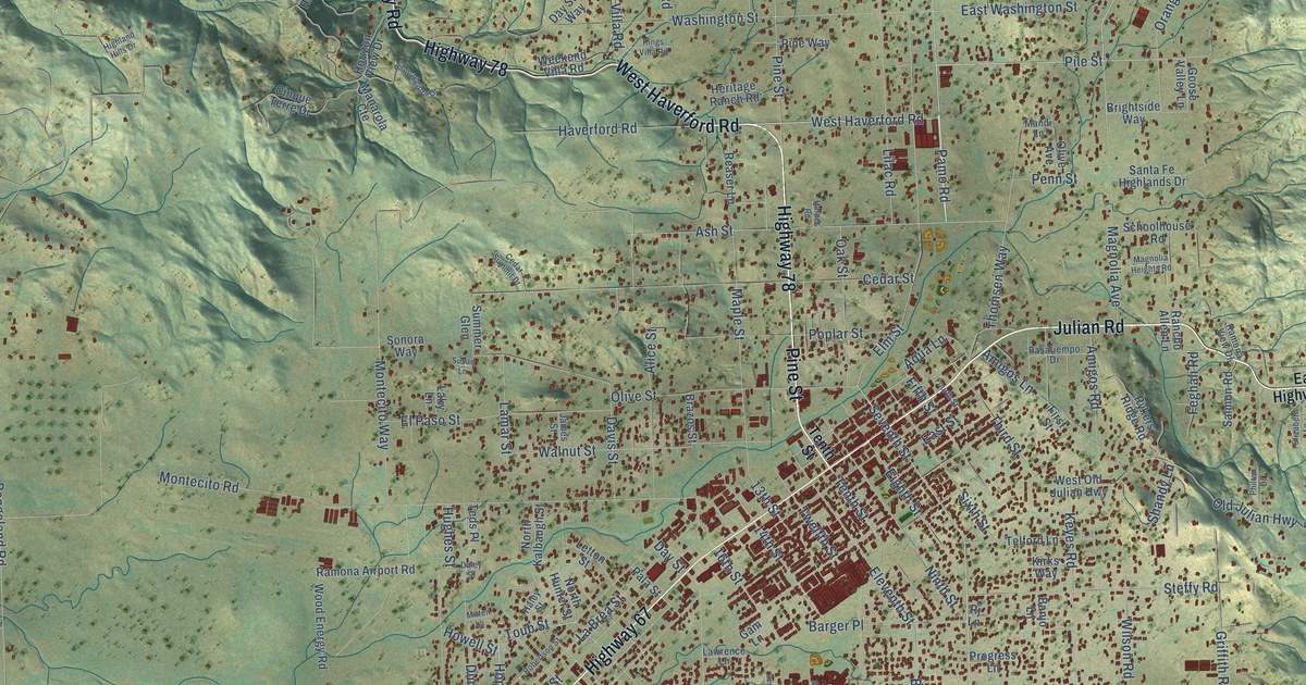 Map of Ramona, California in 2026