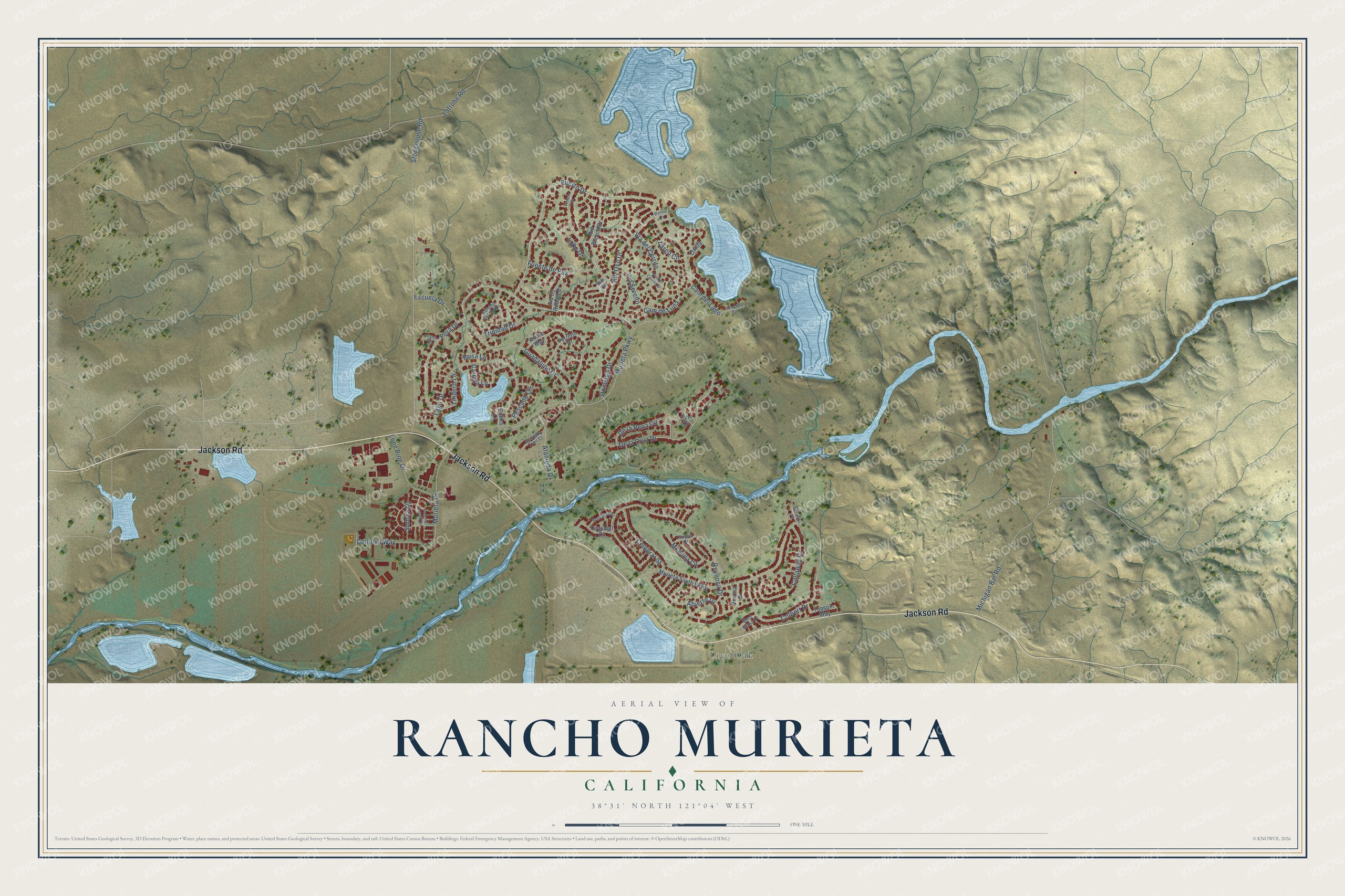 Watermarked full-map preview of Rancho Murieta, California