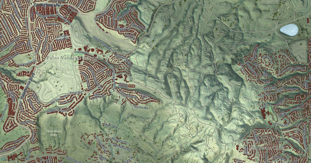 Map of Rancho Palos Verdes, California in 2026