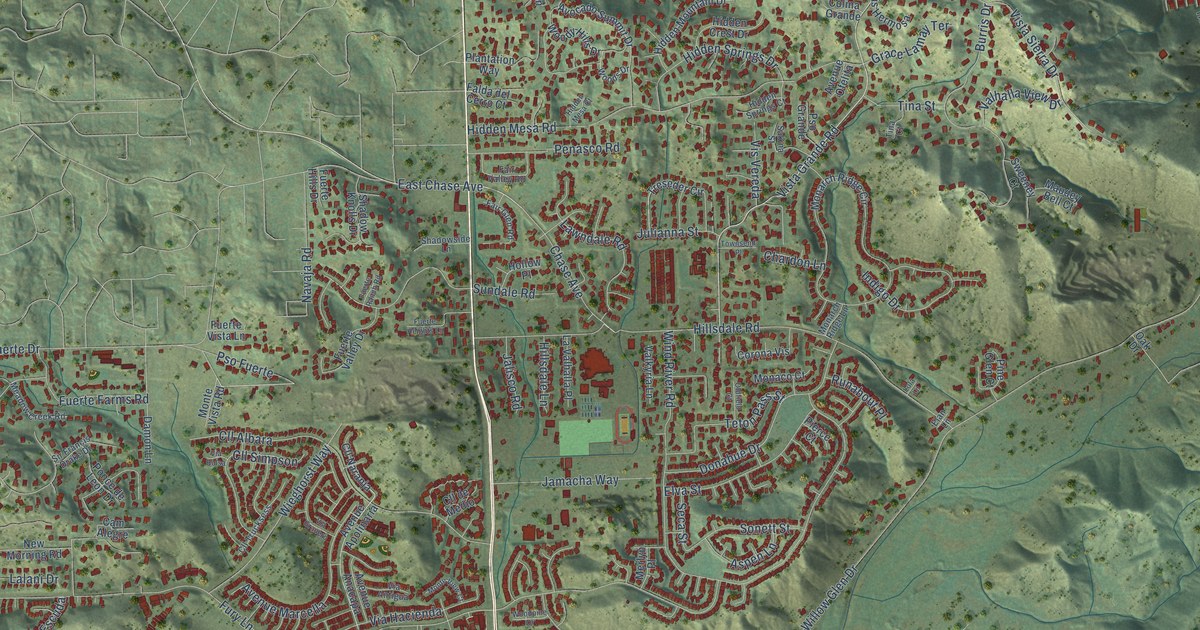 Map of Rancho San Diego, California in 2026