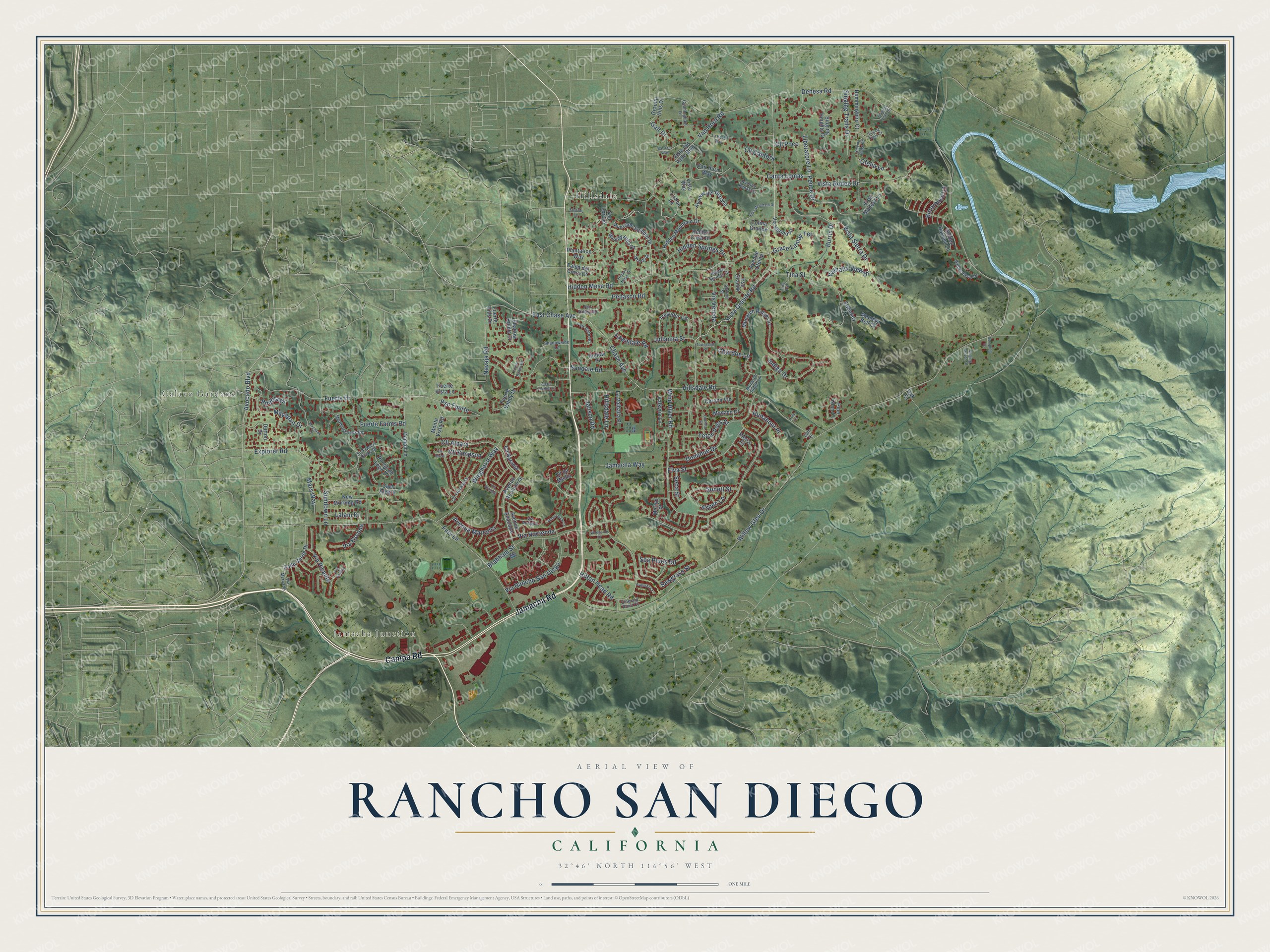 Watermarked full-map preview of Rancho San Diego, California