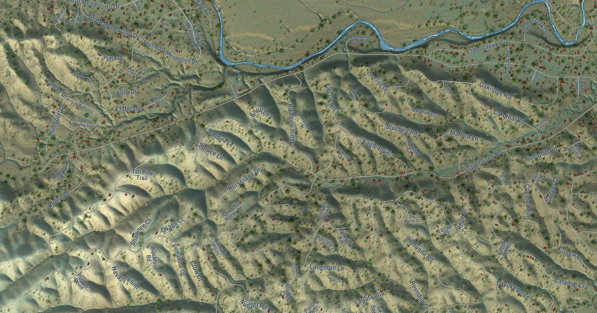 Map of Rancho Tehama Reserve, California in 2026