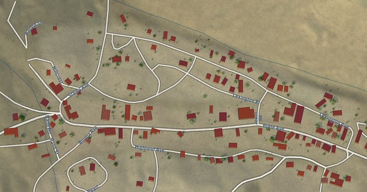 Map of Randsburg, California in 2026
