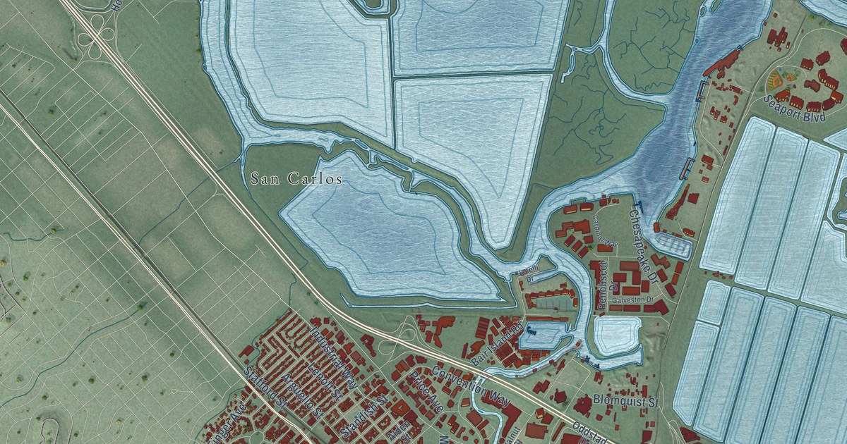 Map of Redwood City, California in 2026