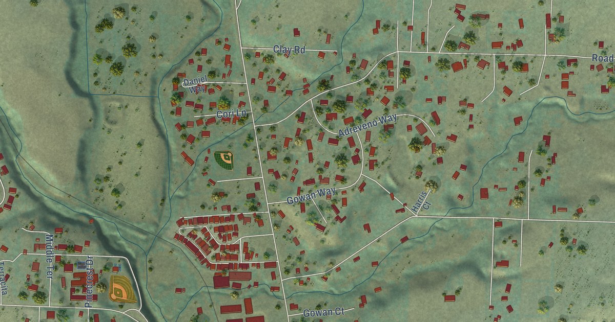 Map of Redwood Valley, California in 2026
