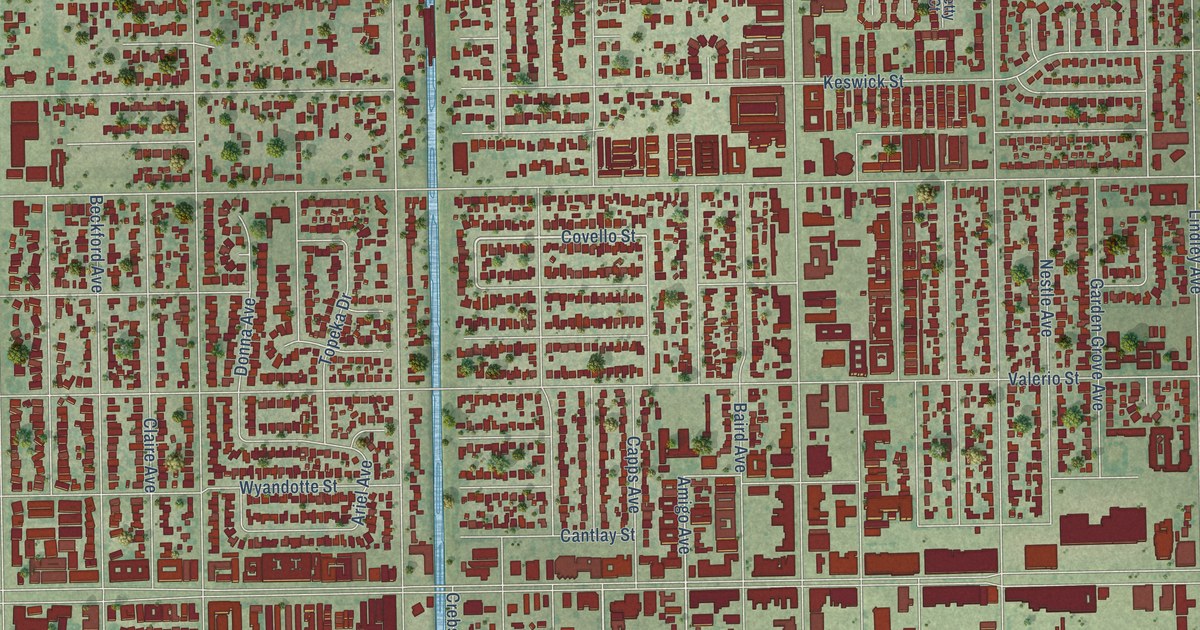Map of Reseda, California in 2026