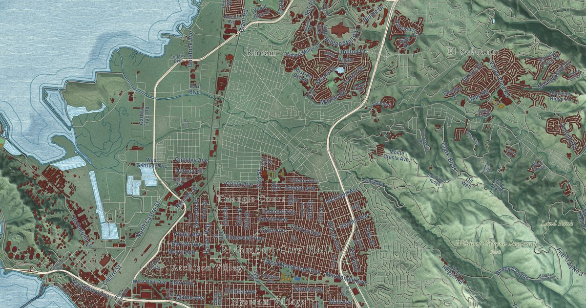 Map of Richmond, California in 2026