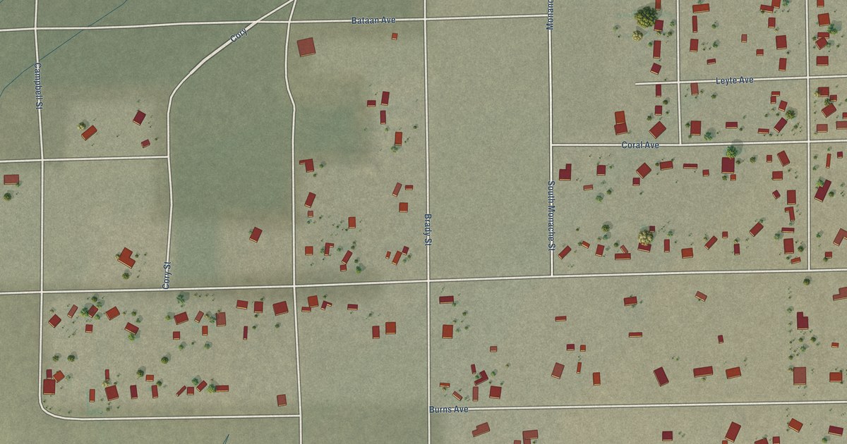 Map of Ridgecrest Heights, California in 2026
