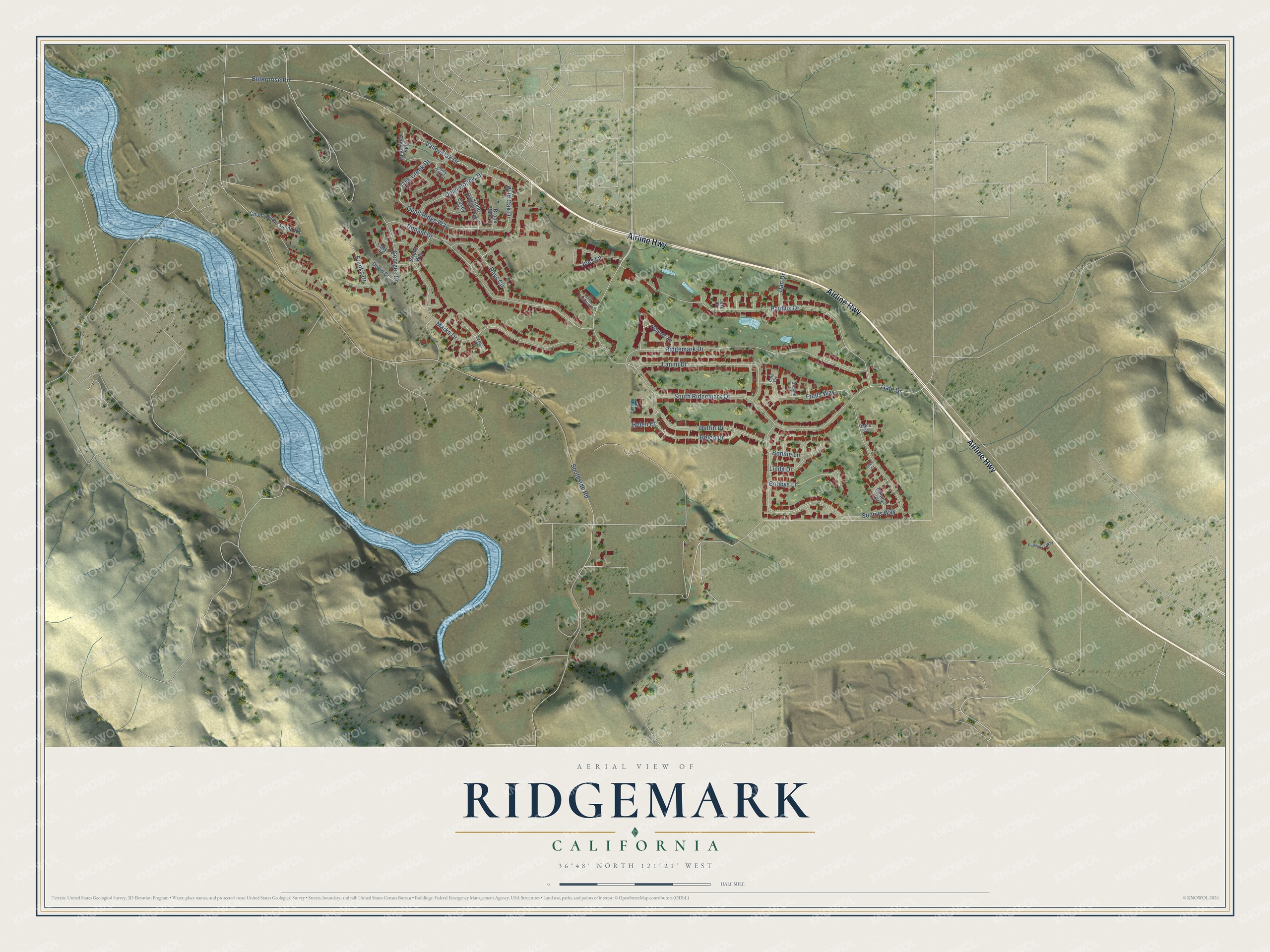 Watermarked full-map preview of Ridgemark, California