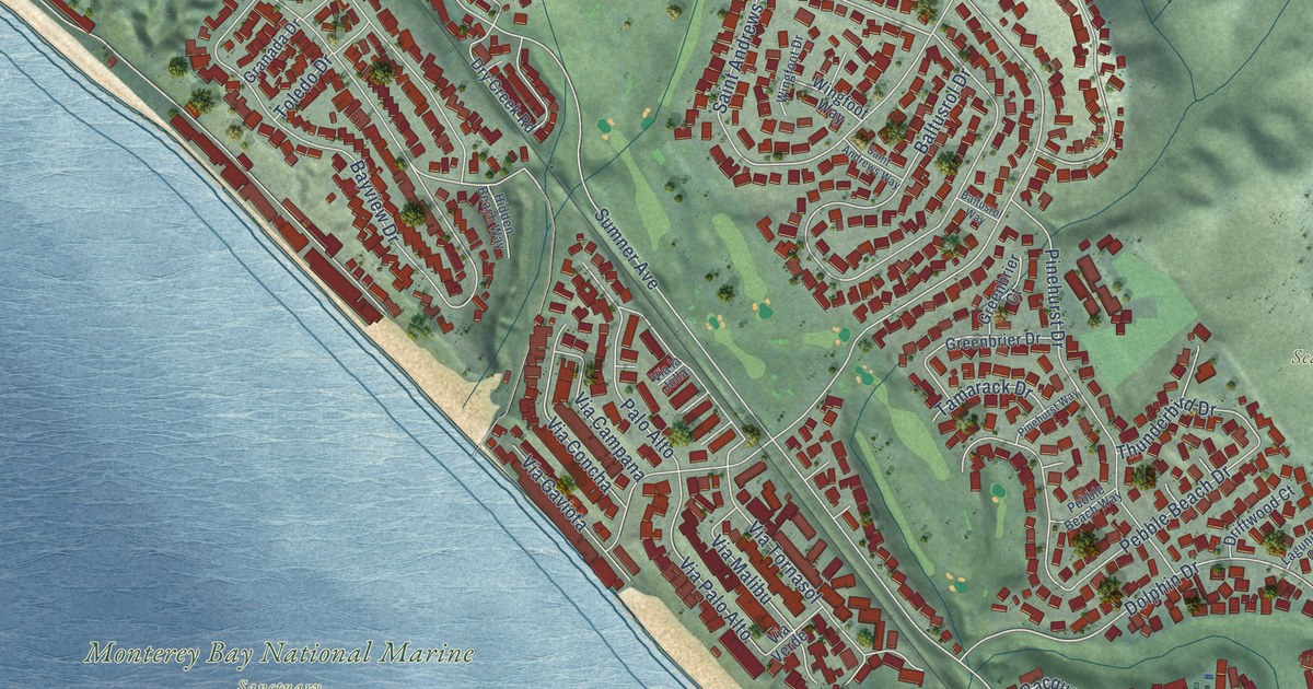 Map of Rio del Mar, California in 2026