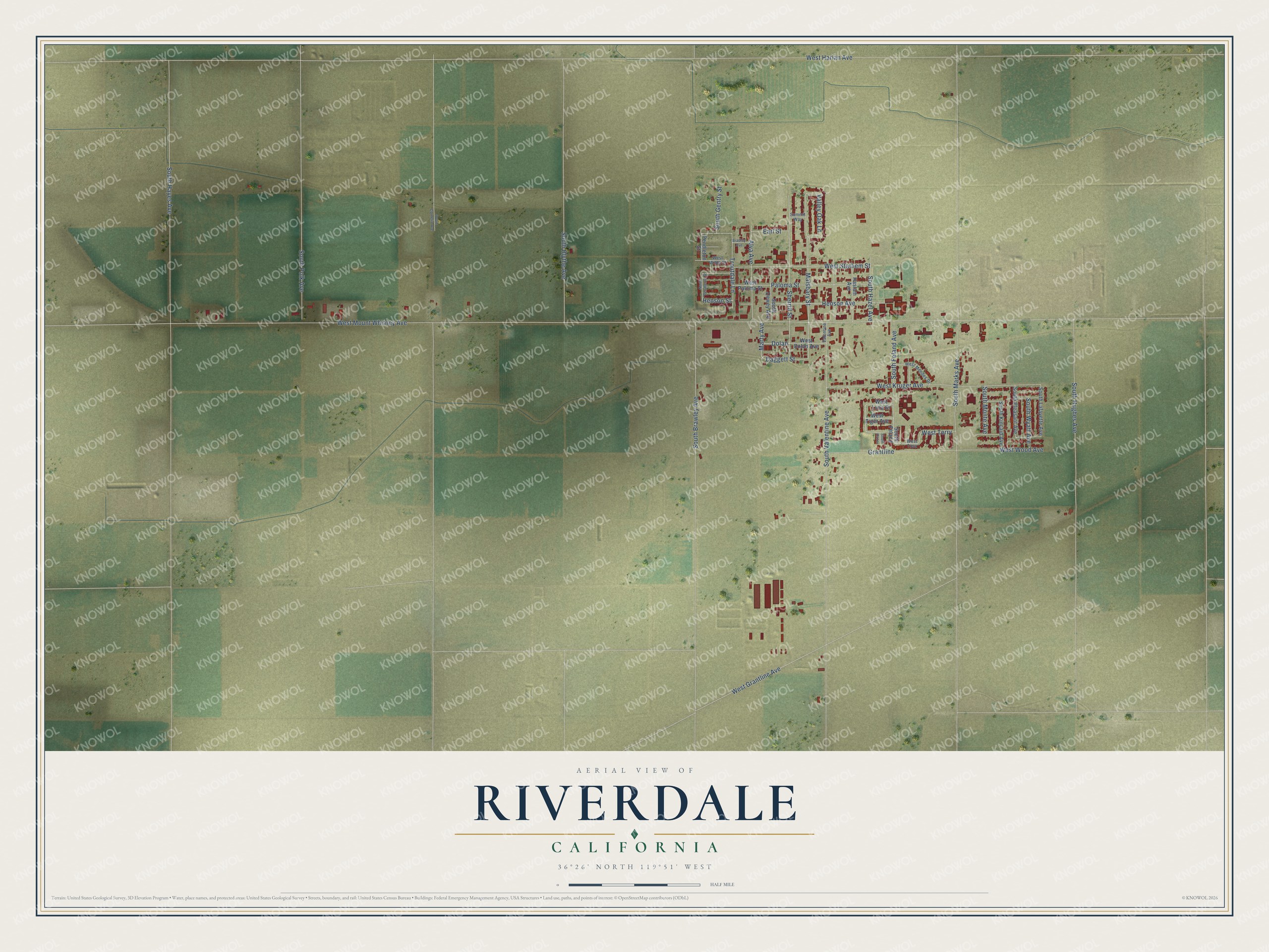 Watermarked full-map preview of Riverdale, California