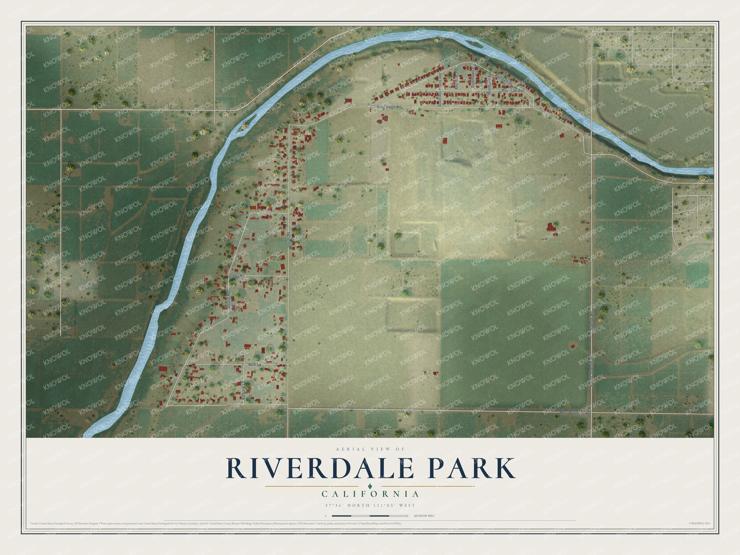 Watermarked full-map preview of Riverdale Park, California