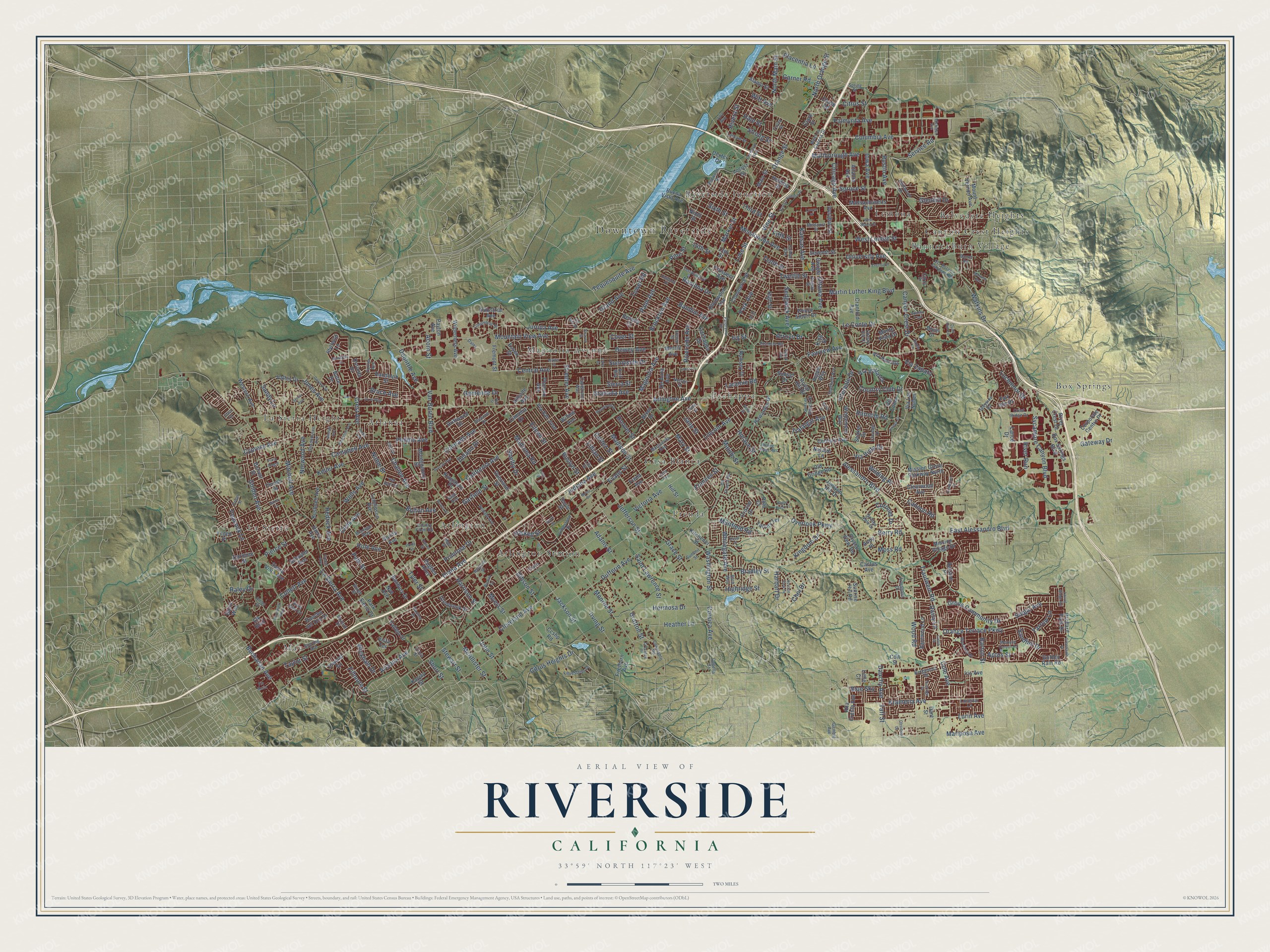 Watermarked full-map preview of Riverside, California