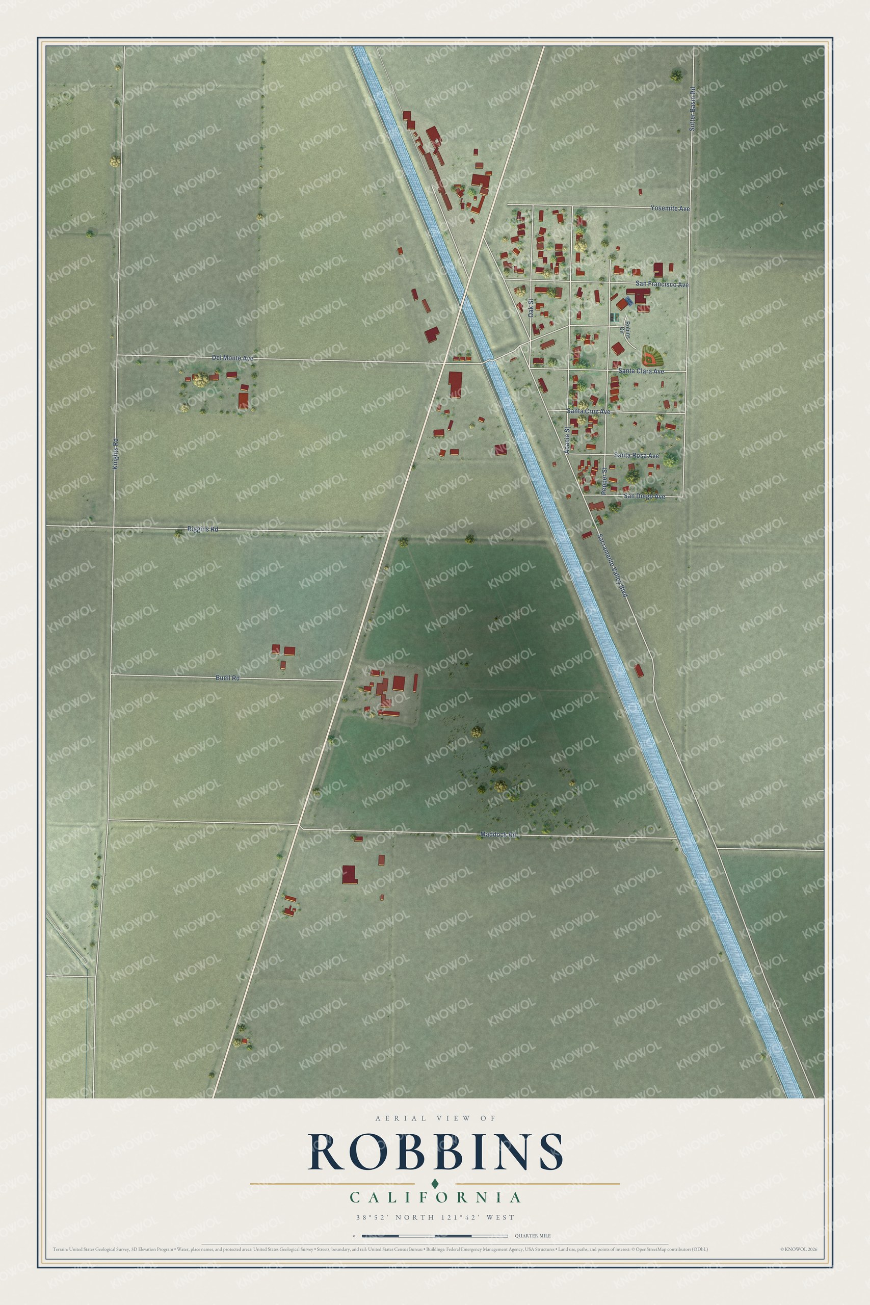 Watermarked full-map preview of Robbins, California