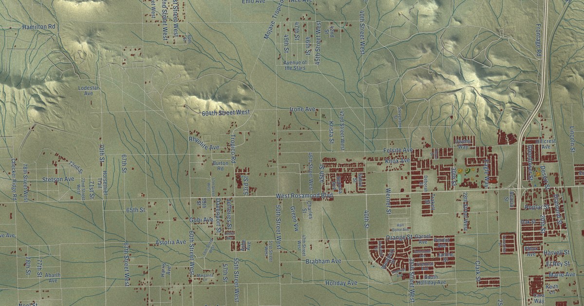 Map of Rosamond, California in 2026