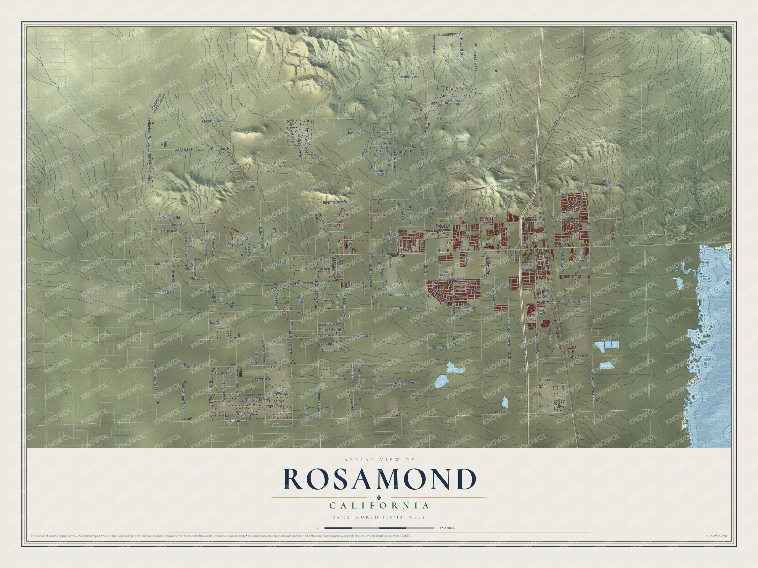 Watermarked full-map preview of Rosamond, California